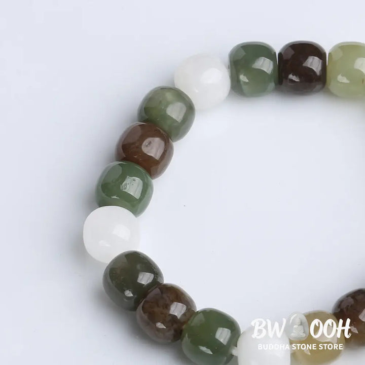 Buddha Stones Gradient Jade Luck Blessing Bracelet - BWOOOH - Bracelet