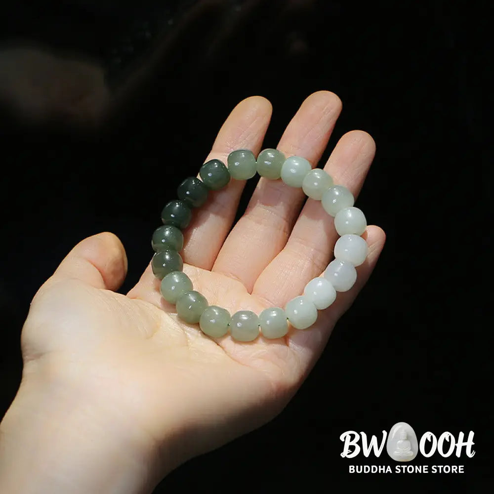 Buddha Stones Gradient Jade Luck Blessing Bracelet - BWOOOH - Bracelet