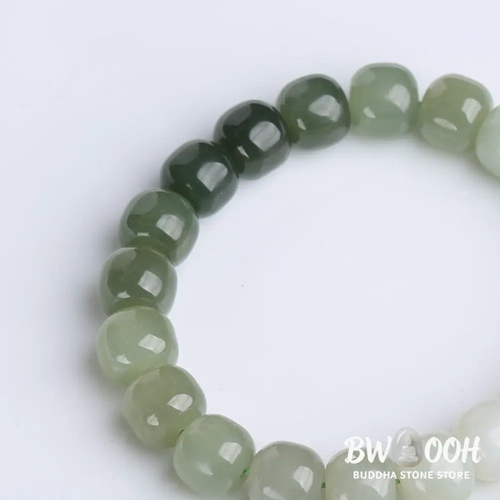 Buddha Stones Gradient Jade Luck Blessing Bracelet - BWOOOH - Bracelet