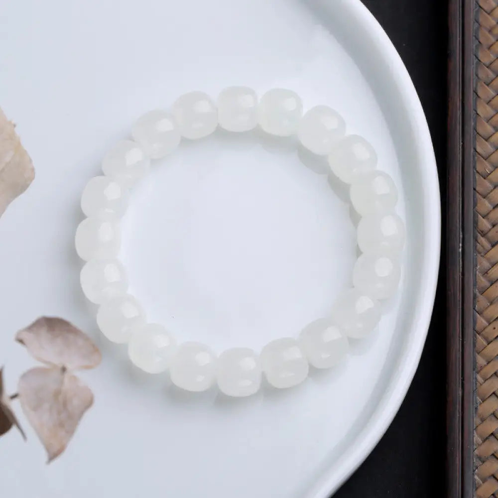 Buddha Stones Gradient Jade Luck Blessing Bracelet - BWOOOH - White Jade - Bracelet