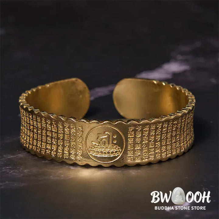 Buddha Stones Great Compassion Mantra Copper Brass Luck Self Care Bracelet Bangle - BWOOOH - Bracelet Bangle