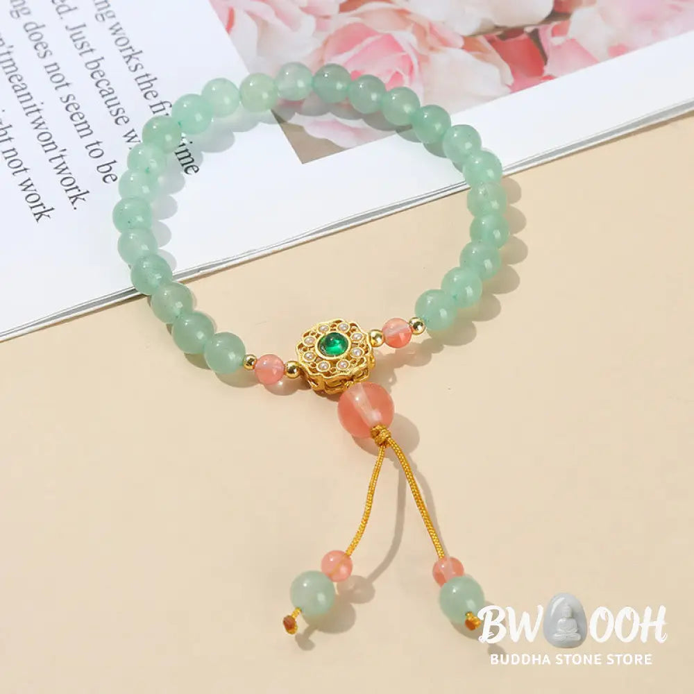 Buddha Stones Green Aventurine Luck Bead Tassel Bracelet - BWOOOH - Green Aventurine(Luck♥Positivity) - Bracelet