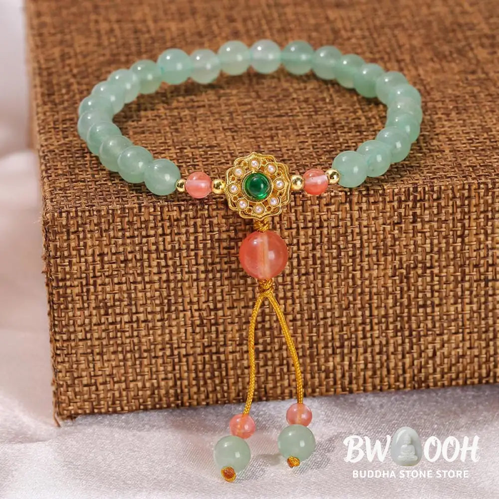 Buddha Stones Green Aventurine Luck Bead Tassel Bracelet - BWOOOH - Green Aventurine(Luck♥Positivity) - Bracelet