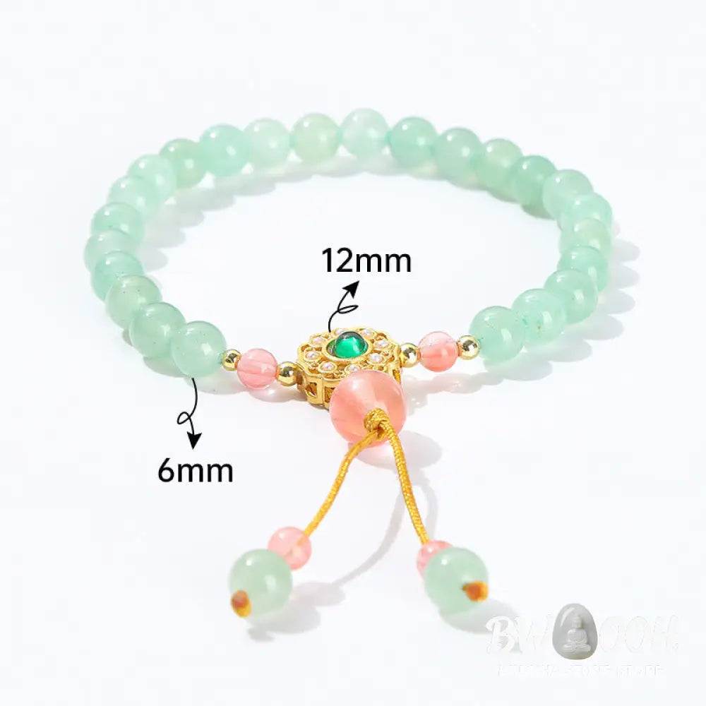 Buddha Stones Green Aventurine Luck Bead Tassel Bracelet - BWOOOH - Green Aventurine(Luck♥Positivity) - Bracelet