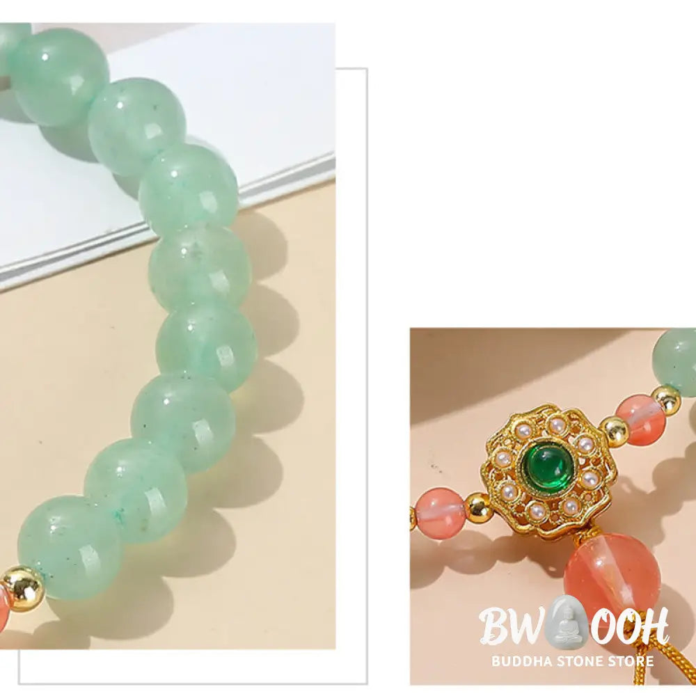 Buddha Stones Green Aventurine Luck Bead Tassel Bracelet - BWOOOH - Green Aventurine(Luck♥Positivity) - Bracelet