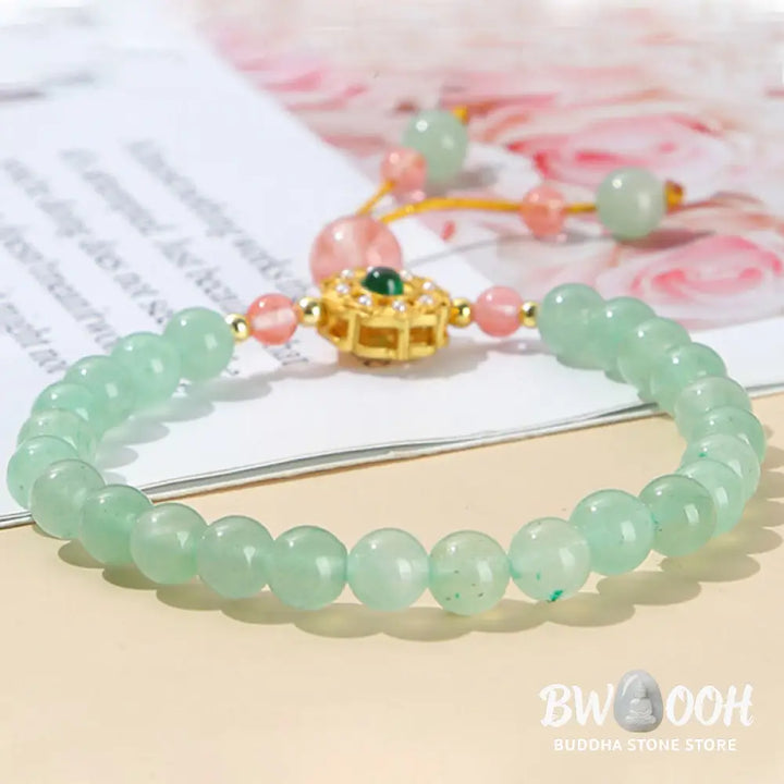 Buddha Stones Green Aventurine Luck Bead Tassel Bracelet - BWOOOH - Green Aventurine(Luck♥Positivity) - Bracelet