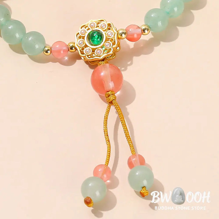 Buddha Stones Green Aventurine Luck Bead Tassel Bracelet - BWOOOH - Green Aventurine(Luck♥Positivity) - Bracelet