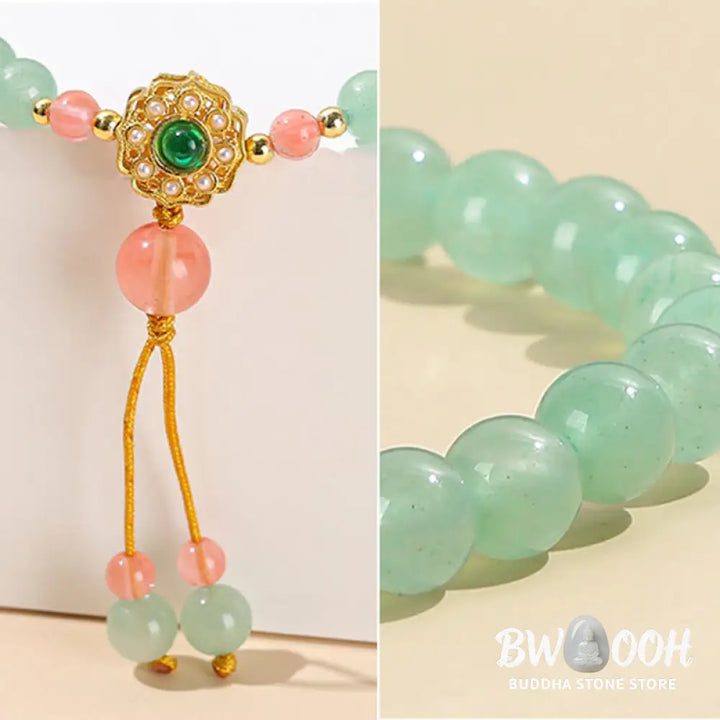 Buddha Stones Green Aventurine Luck Bead Tassel Bracelet - BWOOOH - Green Aventurine(Luck♥Positivity) - Bracelet