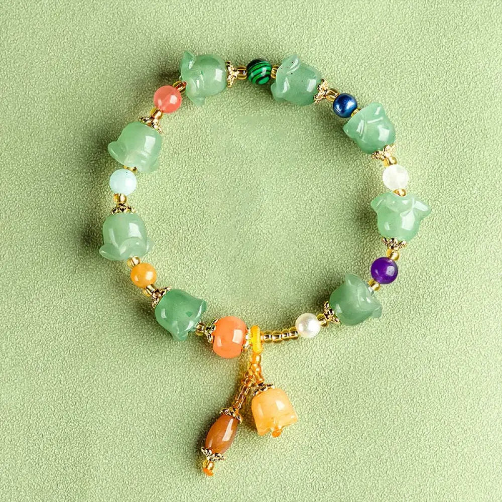 BWOOOH Green Aventurine Magnolia Flower Luck Bracelet - BWOOOH - Green Aventurine(Luck♥Positivity)(Wrist