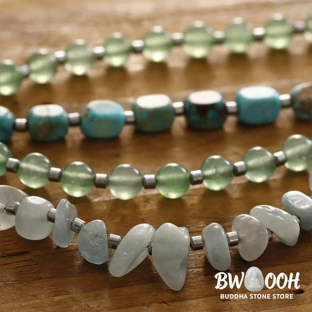 Buddha Stones Green Emperor Stone Green Aventurine Happiness Triple Wrap Bracelet - BWOOOH - Green Emperor Stone Green