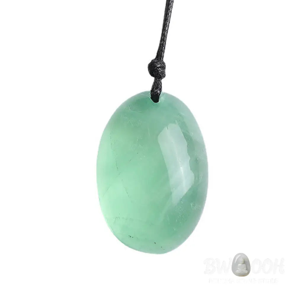 Buddha Stones Green Fluorite Power Necklace Pendant - BWOOOH - Green Fluorite(Natural Stone Random Shape) - Necklaces &amp;