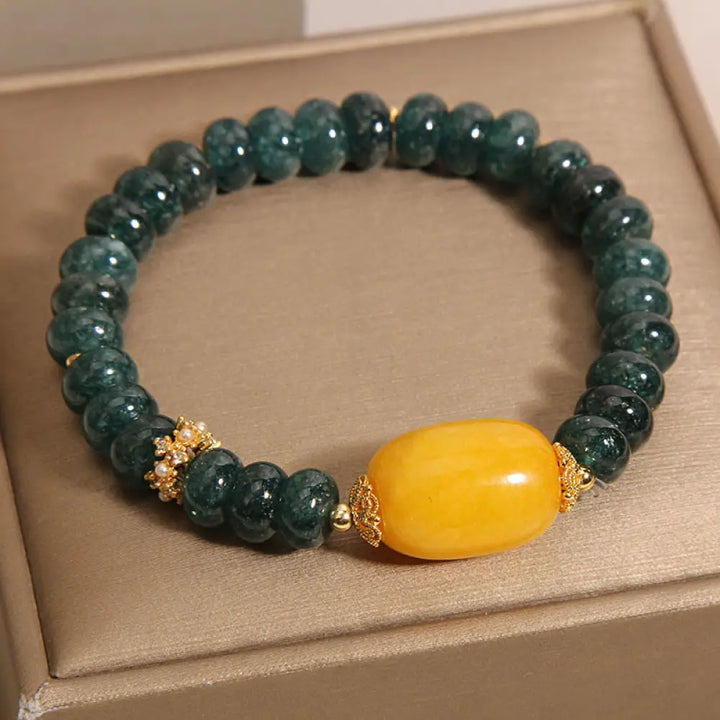 BWOOOH Green Jade Abacus Beads Topaz Luck Bracelet - BWOOOH - Jade(Wrist Circumference 14-16cm) - Bracelet