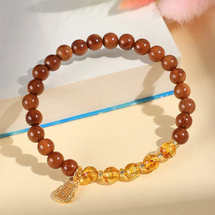 Buddha Stones Green Phantom Citrine Rutilated Quartz Super Seven Crystal Confidence Bracelet - BWOOOH - Amber Kuka