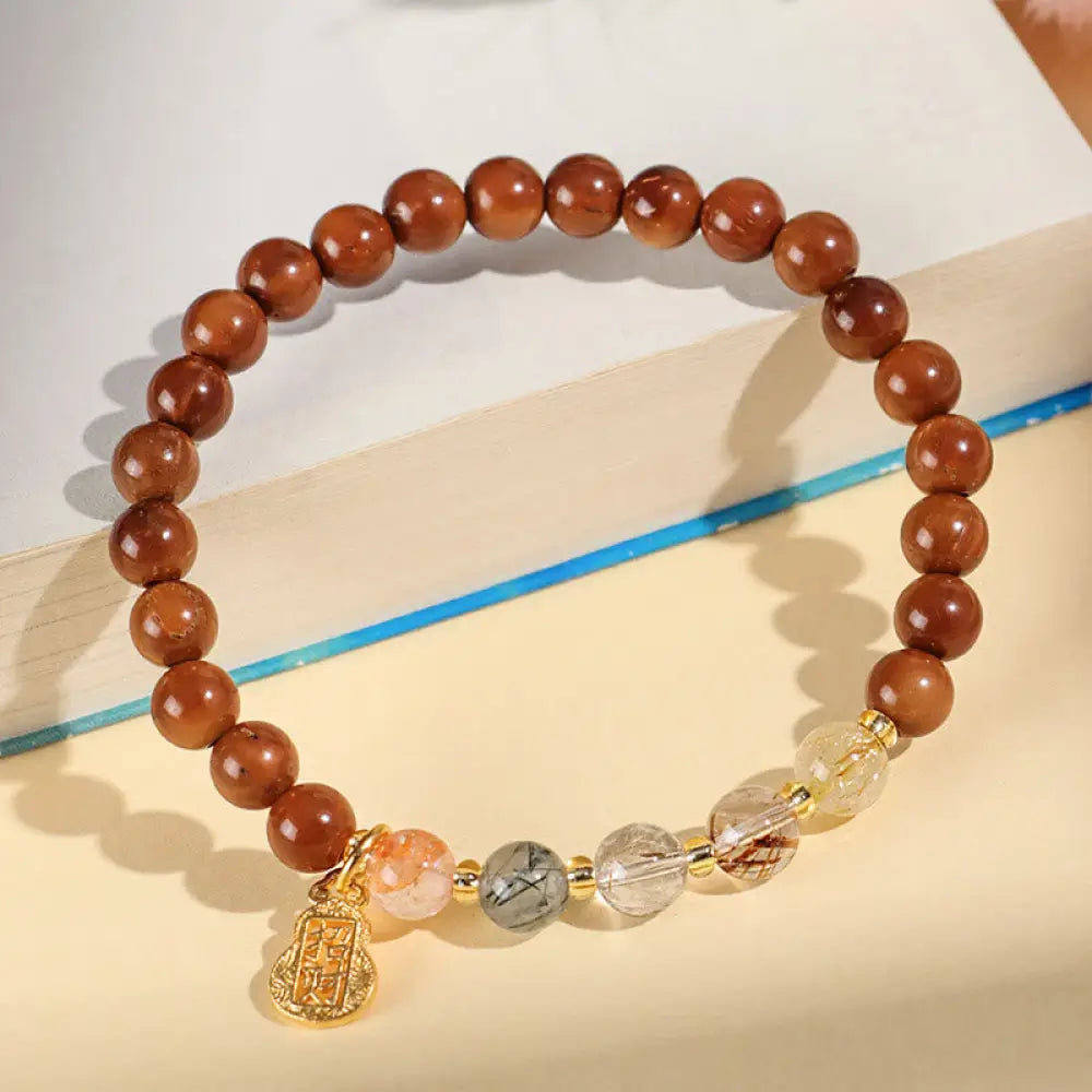 Buddha Stones Green Phantom Citrine Rutilated Quartz Super Seven Crystal Confidence Bracelet - BWOOOH - Colorful