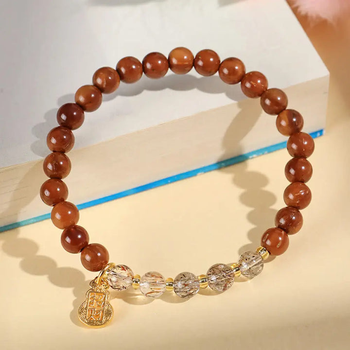 Buddha Stones Green Phantom Citrine Rutilated Quartz Super Seven Crystal Confidence Bracelet - BWOOOH - Super Seven