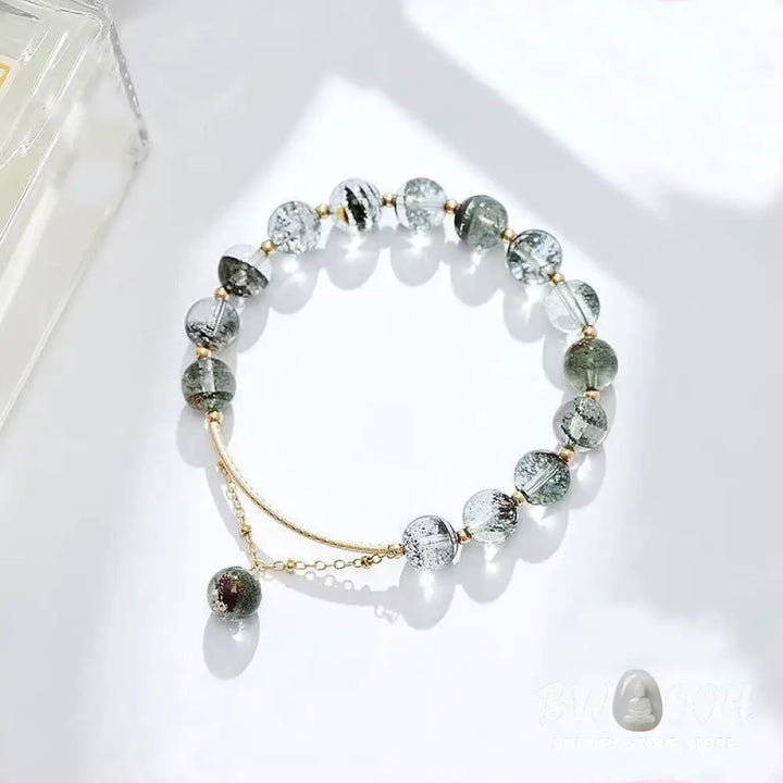 Buddha Stones Green Phantom Crystal Confidence Charm Bracelet - BWOOOH - Bracelet