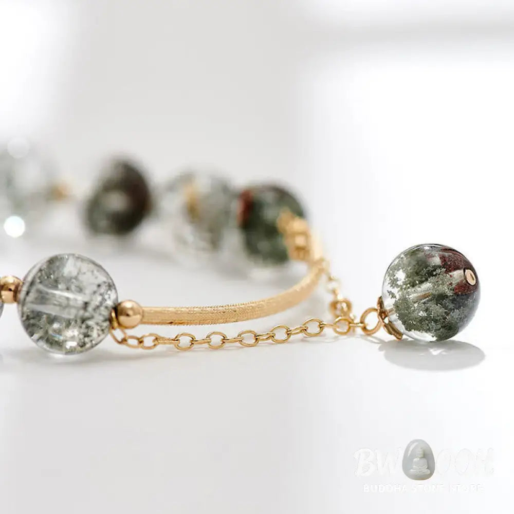 Buddha Stones Green Phantom Crystal Confidence Charm Bracelet - BWOOOH - Bracelet