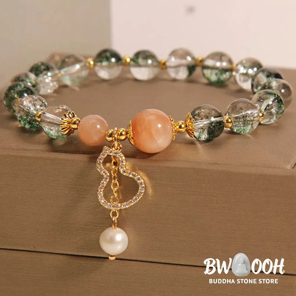 Buddha Stones Green Phantom Gourd Charm Confidence Bracelet - BWOOOH - Green Phantom(Wrist Circumference 14-16cm)