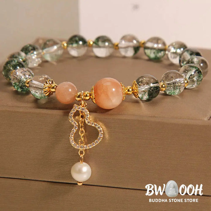 Buddha Stones Green Phantom Gourd Charm Confidence Bracelet - BWOOOH - Green Phantom(Wrist Circumference 14-16cm)