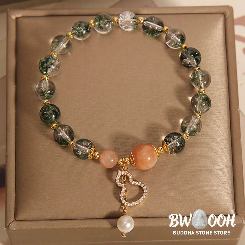 Buddha Stones Green Phantom Gourd Charm Confidence Bracelet - BWOOOH - Green Phantom(Wrist Circumference 14-16cm)