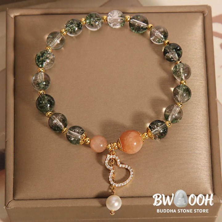Buddha Stones Green Phantom Gourd Charm Confidence Bracelet - BWOOOH - Green Phantom(Wrist Circumference 14-16cm)