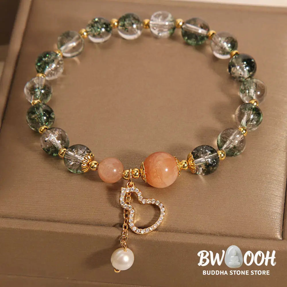 Buddha Stones Green Phantom Gourd Charm Confidence Bracelet - BWOOOH - Green Phantom(Wrist Circumference 14-16cm)