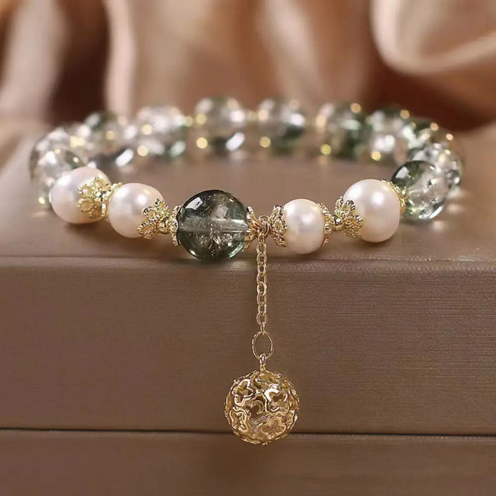 Buddha Stones Green Phantom Pearl Self-acceptance Charm Bracelet - BWOOOH - Green Phantom - Bracelet