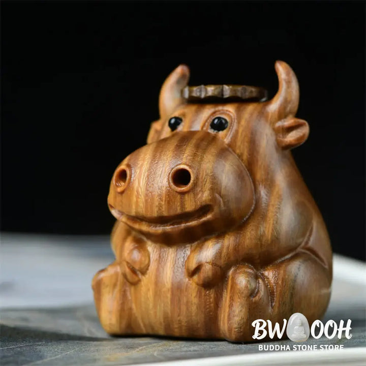BWOOOH Green Sandalwood Cute Calf Pattern Meditation Backflow Incense Burner Decoration - Green Sandalwood Calf