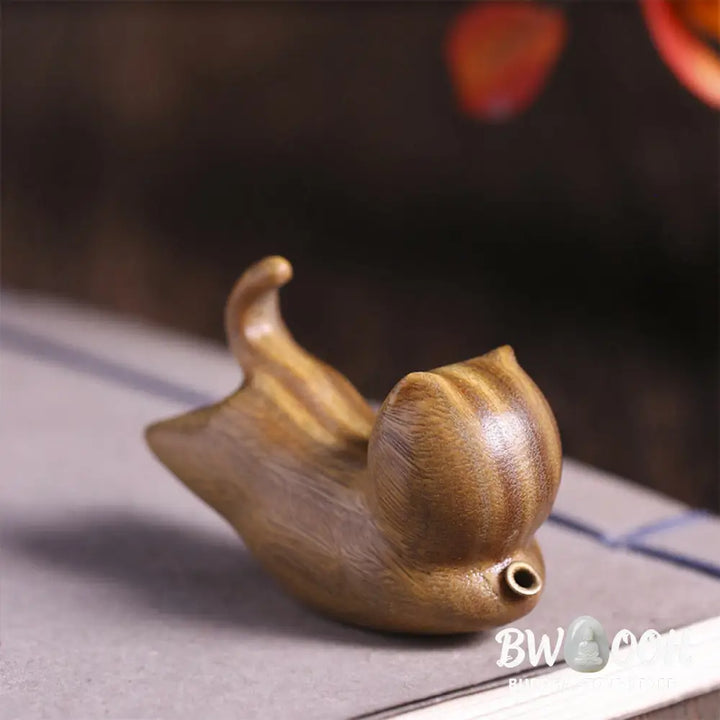 BWOOOH handcrafted incense burner - Green Sandalwood Cute Cat Pattern S