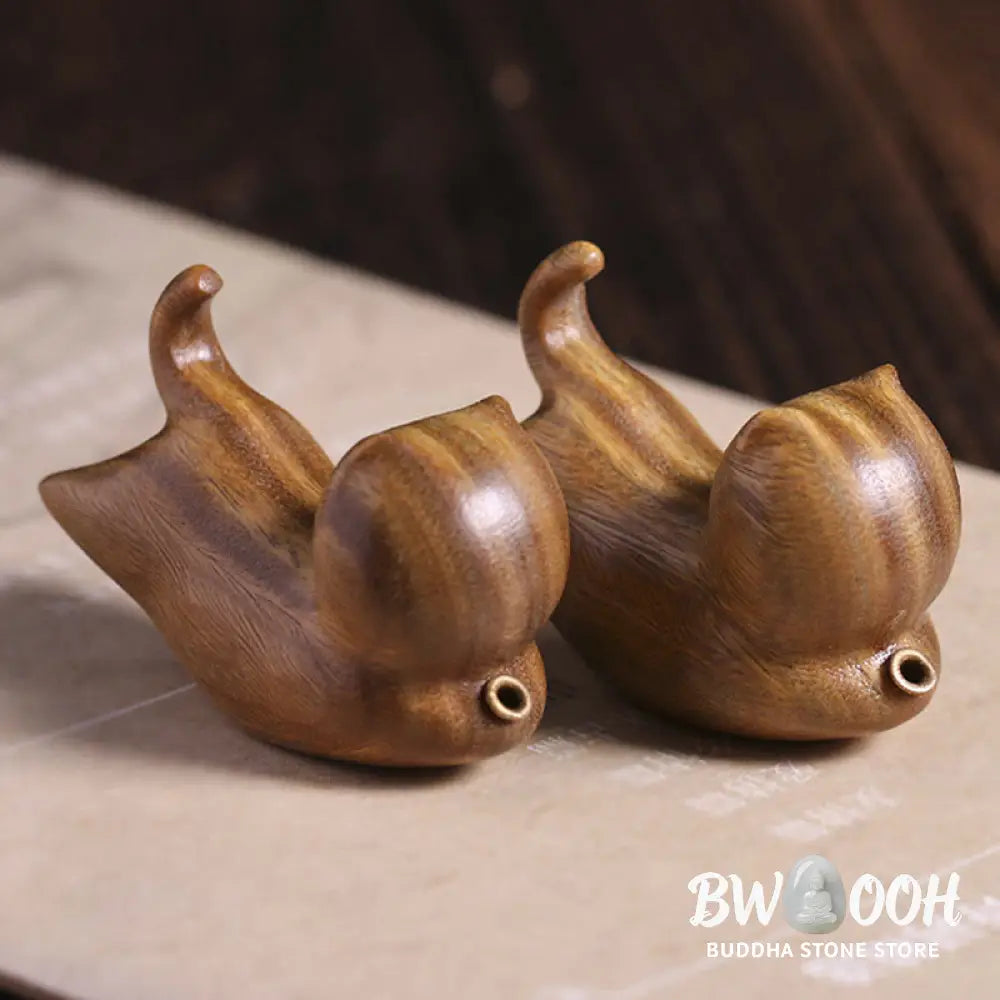 BWOOOH handcrafted incense burner - Green Sandalwood Cute Cat Pattern S