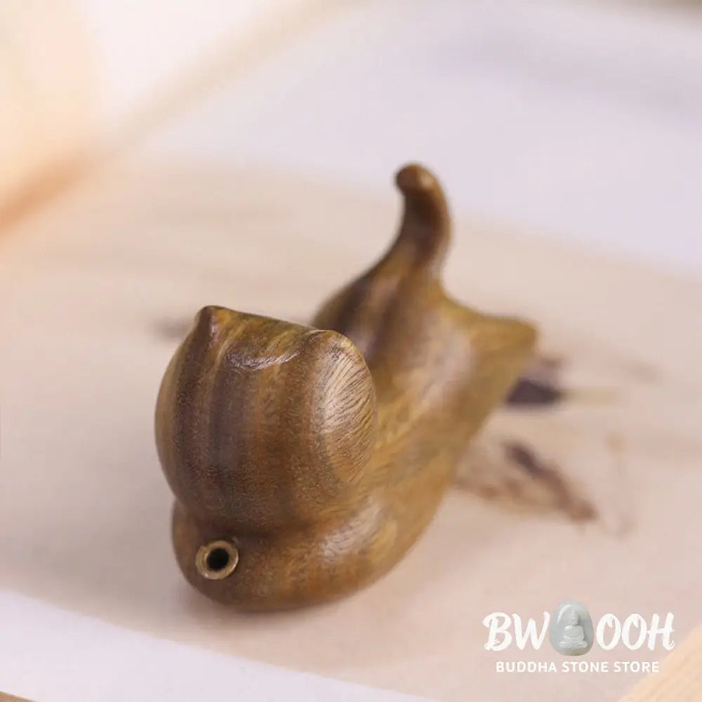 BWOOOH handcrafted incense burner - Green Sandalwood Cute Cat Pattern S