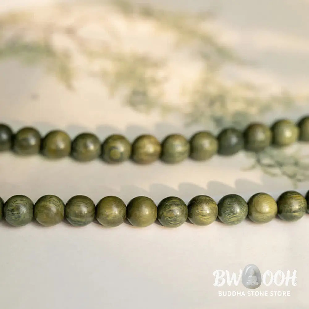 Buddha Stones Green Sandalwood Positive Peace Bracelet - BWOOOH - Bracelet