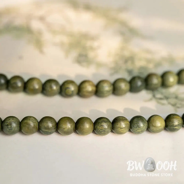 Buddha Stones Green Sandalwood Positive Peace Bracelet - BWOOOH - Bracelet