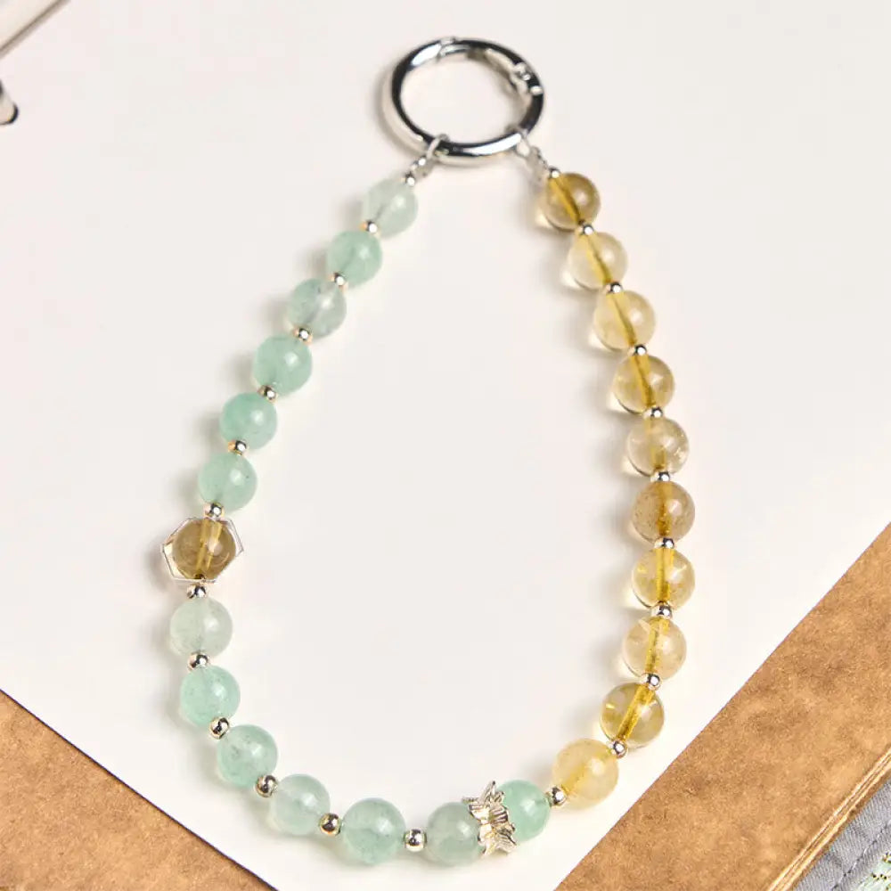 BWOOOH Green Strawberry Quartz Citrine Beaded Soothing Ke