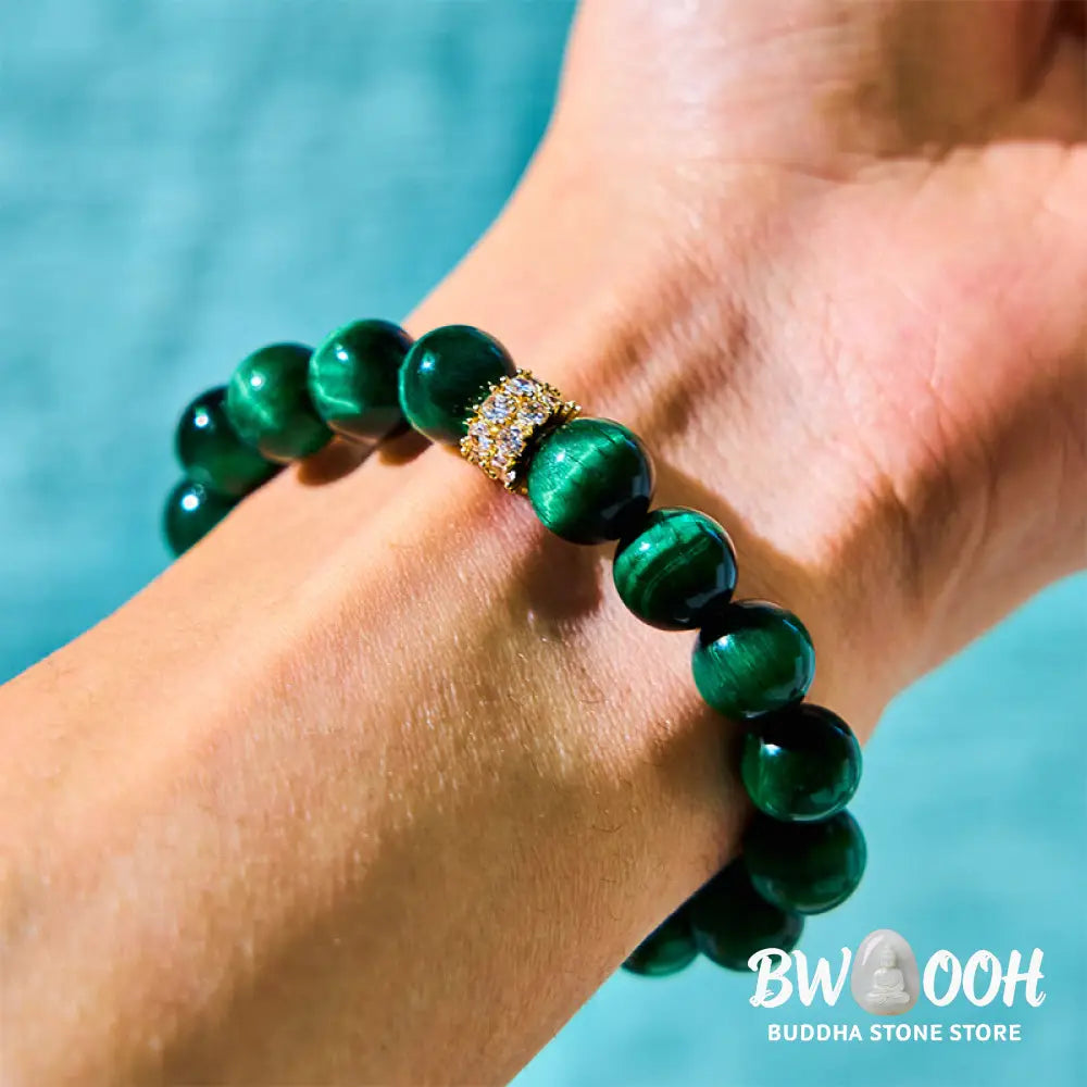 Buddha Stones Green Tiger Eye Positive Bracelet - BWOOOH - Green Tiger Eye(Wrist Circumference: 14-16cm) - Bracelet