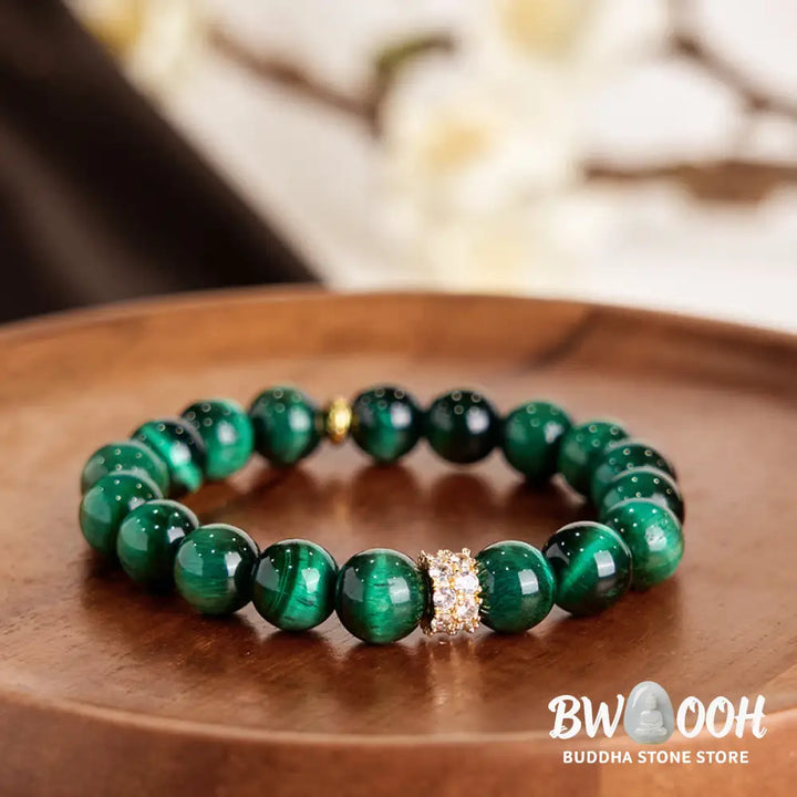 Buddha Stones Green Tiger Eye Positive Bracelet - BWOOOH - Green Tiger Eye(Wrist Circumference: 14-16cm) - Bracelet