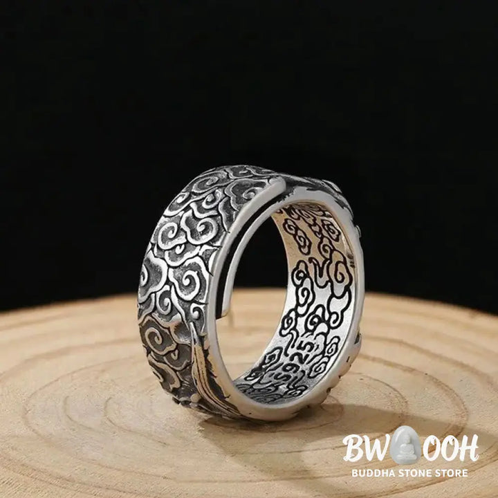 Buddha Stones Guan Gong Auspicious Clouds Amulet Wealth Ring - BWOOOH - Guan Gong(Justice♥Wealth) - Ring