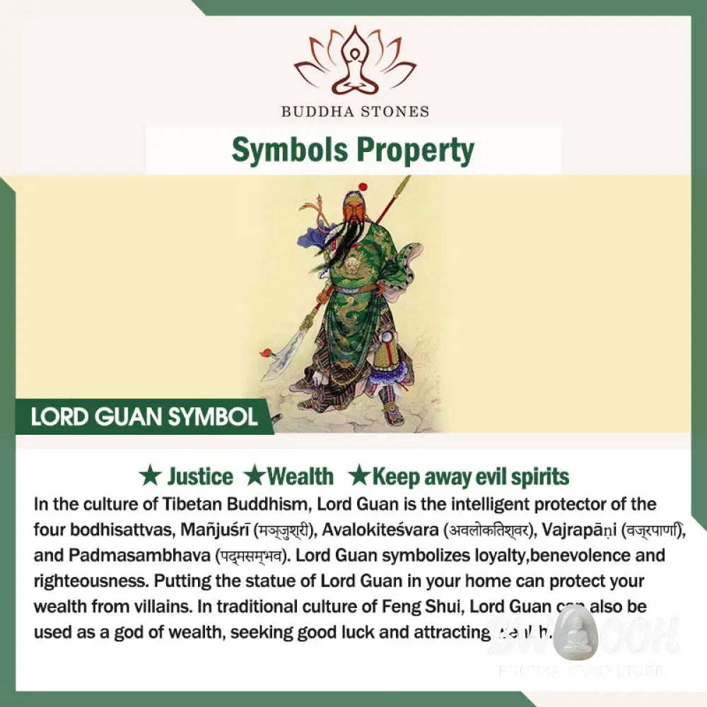 Buddha Stones Guan Gong Dragon Auspicious Clouds Wealth Necklace Pendant - BWOOOH - Necklaces &amp; Pendants