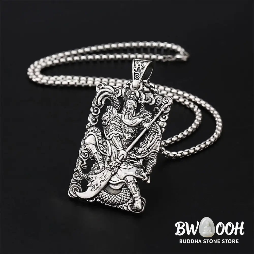 Buddha Stones Guan Gong Dragon Auspicious Clouds Wealth Necklace Pendant - BWOOOH - Necklaces & Pendants