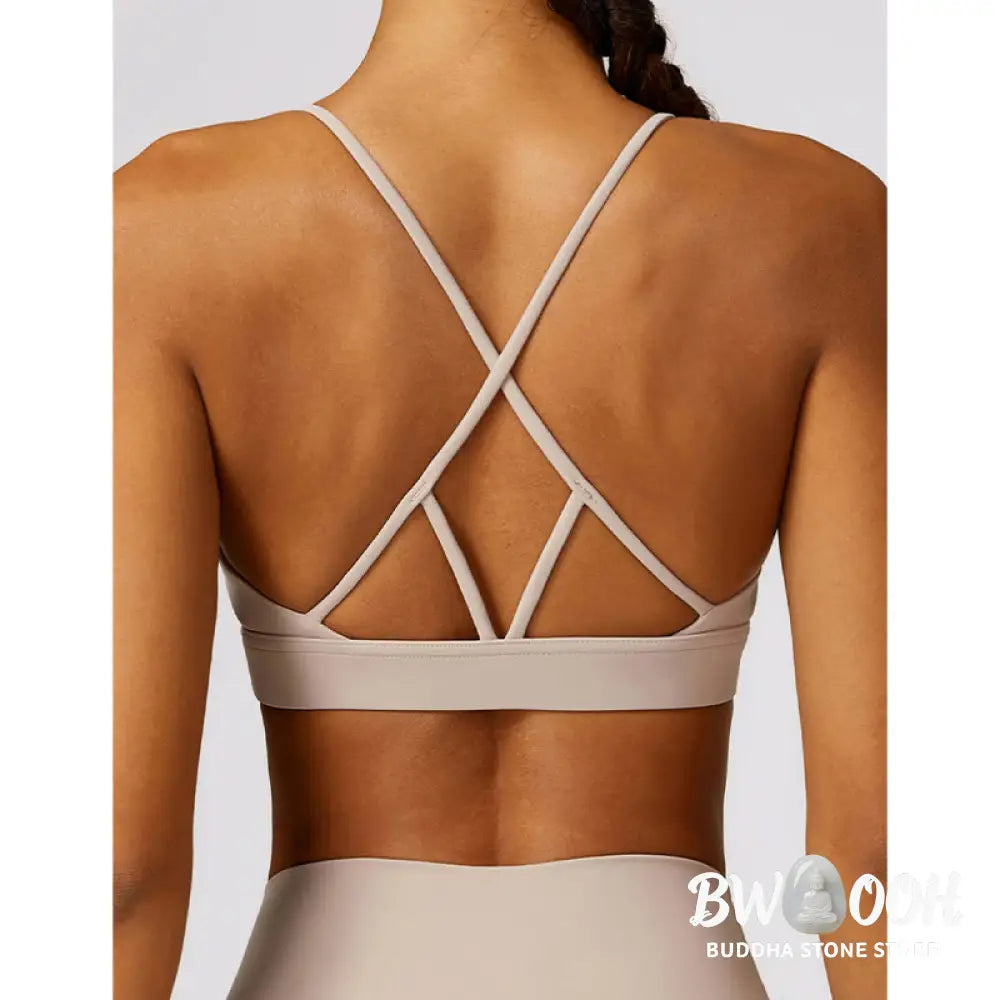 BWOOOH lotus print yoga pants - Gym Sports Yoga Backless Bra Crop Tank T
