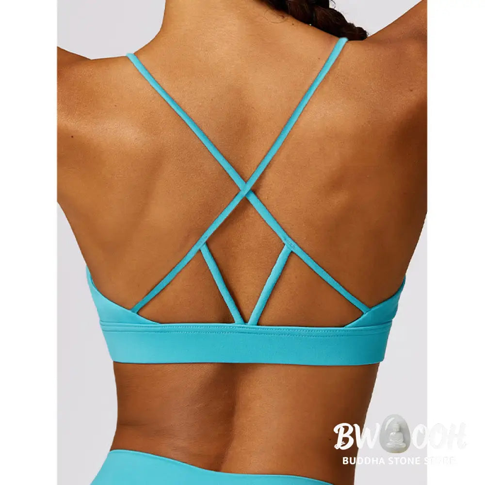 BWOOOH lotus print yoga pants - Gym Sports Yoga Backless Bra Crop Tank T