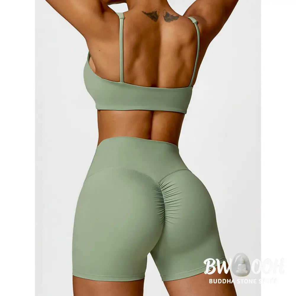 BWOOOH printed yoga pants - Gym Sports Yoga Backless Bra Crop Tank T