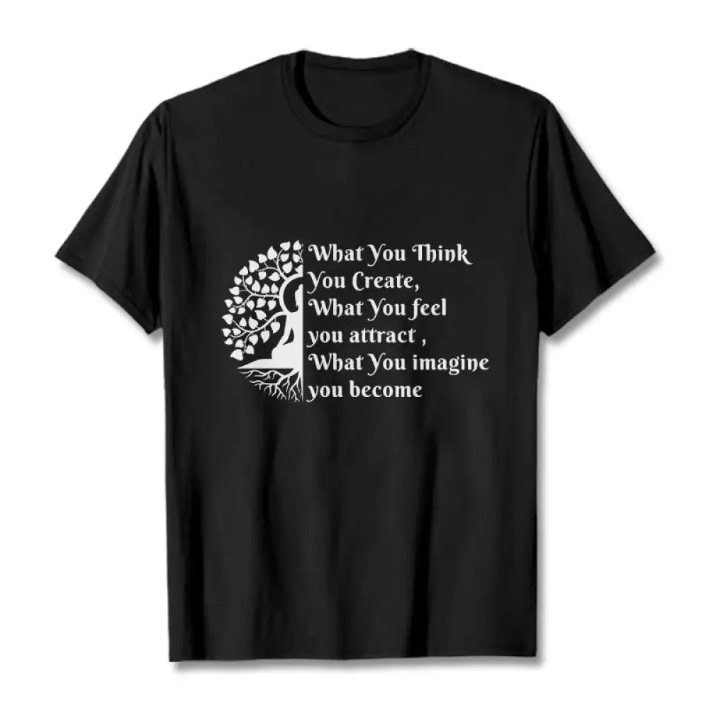 Buddha Stones Half-meditation Buddha Tree Tee T-shirt - Black / S - T-Shirts