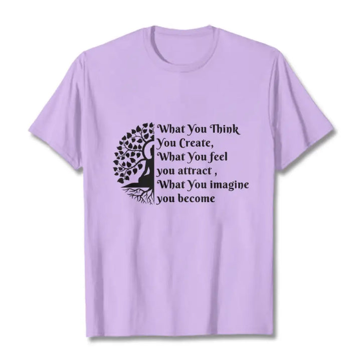 Buddha Stones Half-meditation Buddha Tree Tee T-shirt - Plum / S - T-Shirts