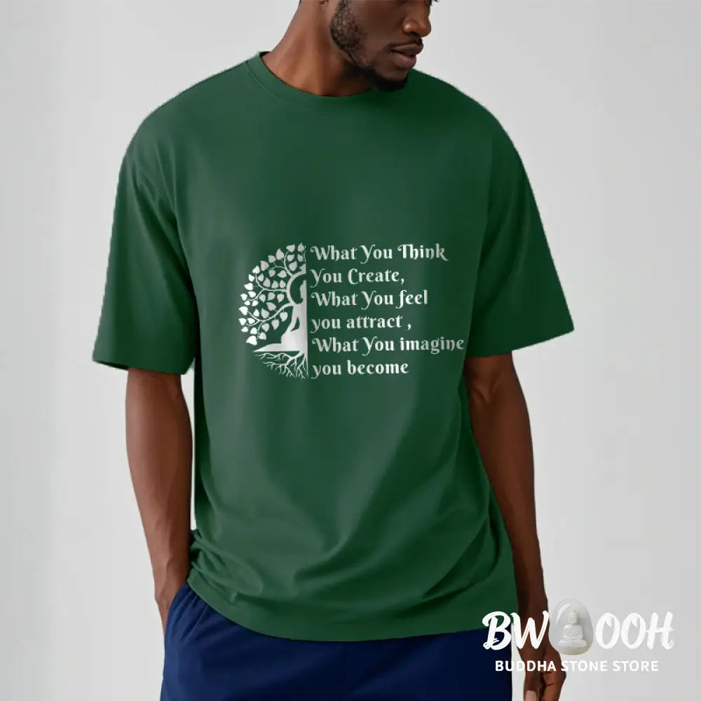 Buddha Stones Half-meditation Buddha Tree Tee T-shirt - T-Shirts