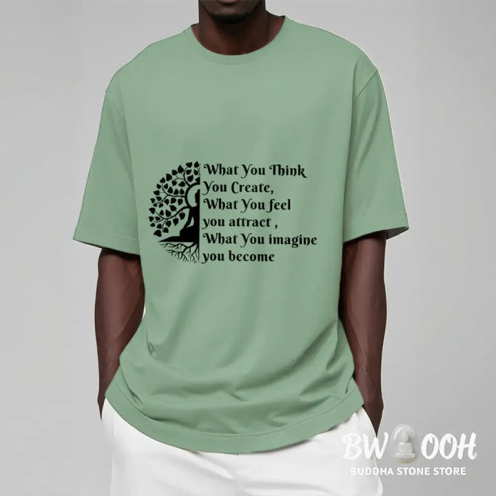 Buddha Stones Half-meditation Buddha Tree Tee T-shirt - T-Shirts