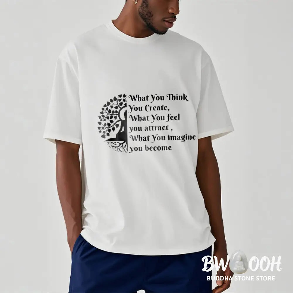 Buddha Stones Half-meditation Buddha Tree Tee T-shirt - T-Shirts