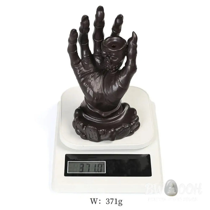 BWOOOH ceramic incense burner - Halloween Ghost Hand Skull Head Cer