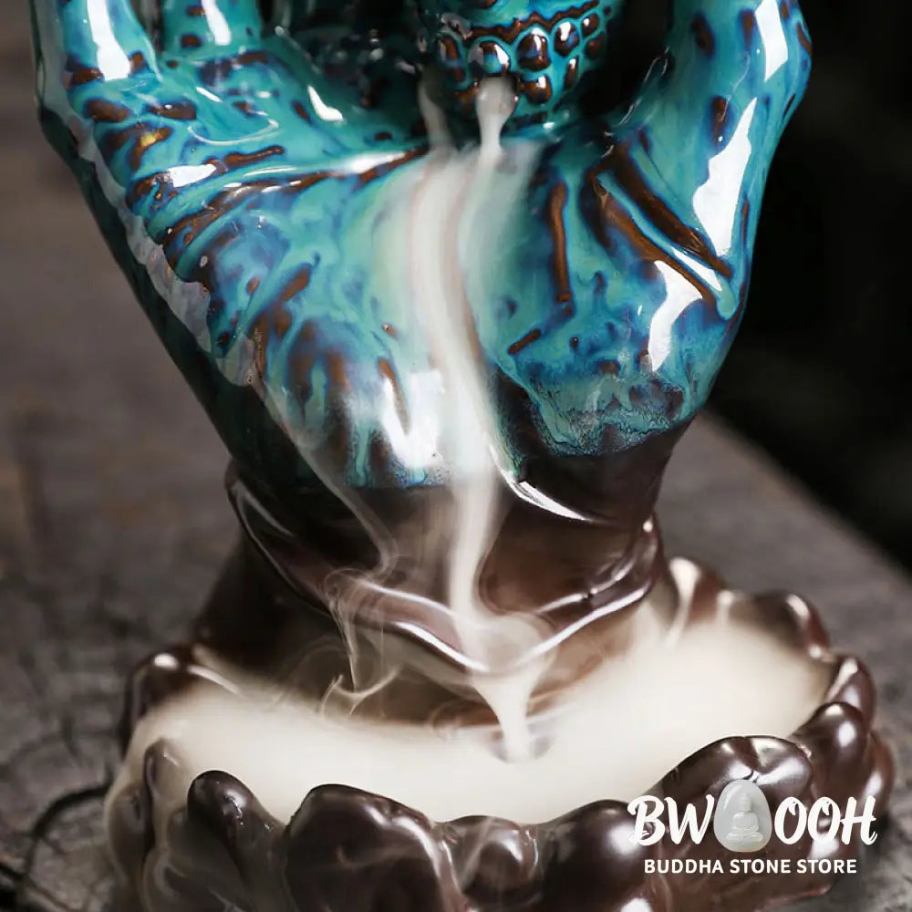BWOOOH ceramic incense burner - Halloween Ghost Hand Skull Head Cer