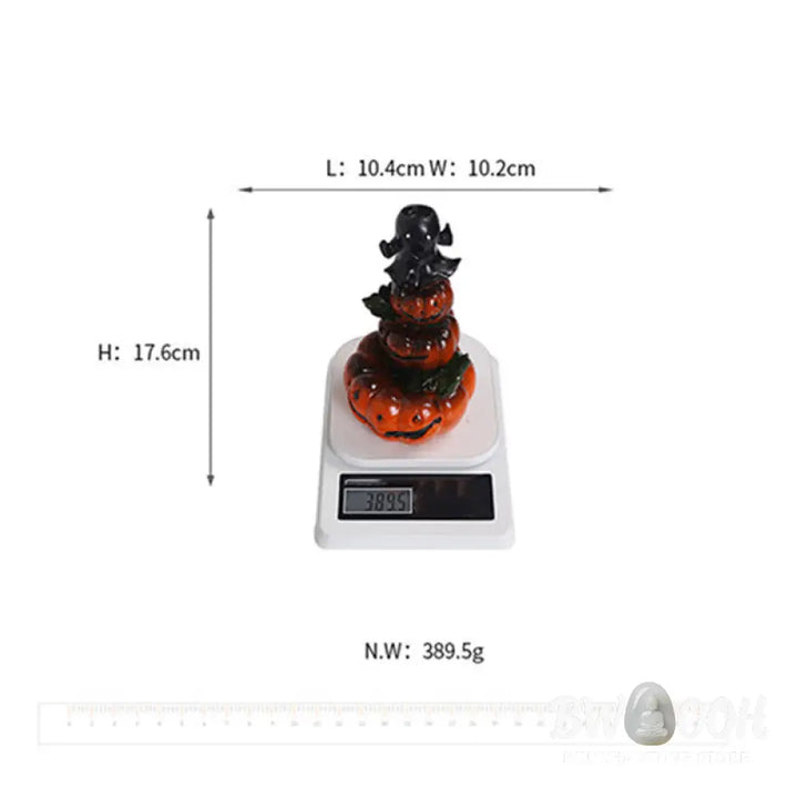 BWOOOH handcrafted backflow incense burner - Halloween Pumpkins Ghost Resin Back